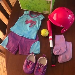 american girl softball set